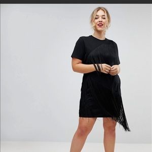 ASOS T Shirt Dress w/Fringe Design